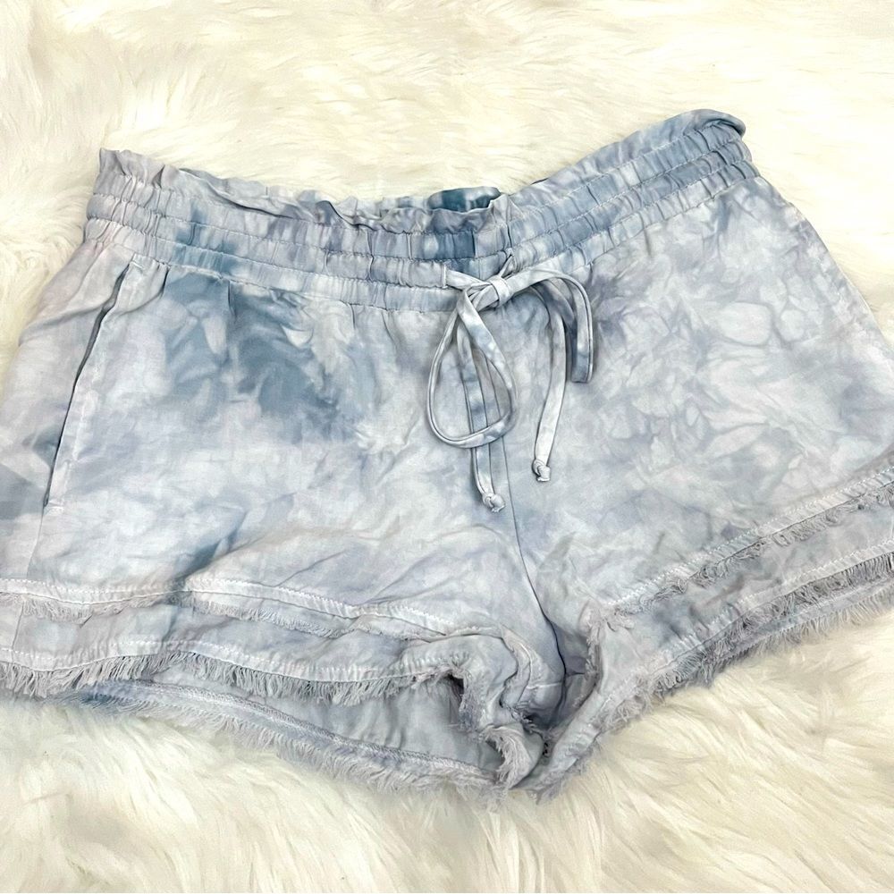 Bella Dahl Lightweight Tencel Tie Dye Shorts Blue S